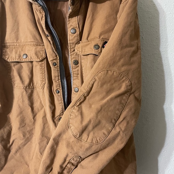 Dickies Tan Lightweight Shirt Jacket Durable Workwear - Picture 5 of 10